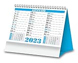 Niederländischer Tischkalender 2023 für Zuhause und Arbeit (24 Gesichter) (Blau)