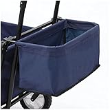 TMXKOOK Faltbarer Bollerwagen Folding Hecktasche Outdoor-Einkauf Camping Hand drcken Tragbarer Trolley Warenkorb Zub