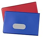 BE-HOLD RFID NFC Schutzhülle (2 Stück) für Kreditkarten idealen Blocker Schutzhüllen für ihre Geldbörse und schützt so ihre EC Karten, Personalausweis vor unerlaubten auslesen (rot/blau)