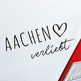 Hellweg Druckerei Aachen verliebt Herz Stadt Heimat Liebe Car Auto Aufkleber Sticker Heckscheibenaufkleb