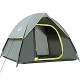 GLADTOP Campingzelt Leichtes Zelt für 2-3 Personen, Familie Kuppelzelte Winddicht mit Tragetasche, Einfach Aufzubauendes Outdoor-Zelt, Wurfzelt für Camping, Garten, Wanderausflug
