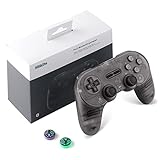 8BitDo Pro 2 Bluetooth Controller Transparent Edition Wireless Switch Controller Gaming Controller Gamepad Controller für Switch Lite/Switch OLED, PC, macOS, Android, Steam & Raspberry Pi (Schwarz)