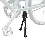 MEGHNA Luxus Aluminium Zweibein-Fahrradständer für 24'- 28' Fahrräder Höhenverstellbar Doppelständer Zweibein Ständer Schw