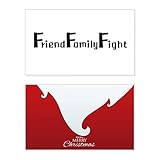 Weihnachtskarte mit Zitat für Freunde, Familienkampf, Urlaub, Weihnachtskarte, Vintage-N