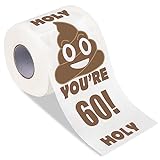 Qpout Sie sind 60 bedruckte Toilettenpapier Gag Geschenke, Geburtstagsneuheit Toilettenpapierrollen Gag Geschenke, alles Gute zum 60. Geburtstag lustiges Toilettenpapier für den besten S