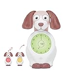 ZAZU Kids Davy Hund - Pädagogischer Wecker & Schlaftrainer für Kinder, LED Kinderwecker, Intelligentes Schlafen & Aufwachen, Mädchen & Jungen (Rosa)