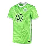 Nike Unisex Vfl Wolfsburg, Saison 2021/22, Spielausrüstung, Home Trikot, Ghost Green/White, S EU