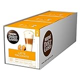 NESCAFÉ Dolce Gusto Latte Macchiato Vorratsbox 90 Kaffeekapseln (Aromatischer Espresso, 3-Schichten -Köstlichkeit aus feinem Milchschaum, Aromaversiegelte ), 3er Pack Großpackung (3x30 Kapseln)