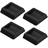 4 Stück rutschfest Möbeluntersetzer, Möbelräder Stopper, Gummi Rechteckig Stuhl Stopper, Rubber Furniture Coasters Wheels Stoppers, Klavieruntersetzer für Alle Böden und Räder, Sofas, B