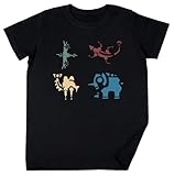Divine Beasts Kinder Jungen Mädchen Unisex T-Shirt Schw