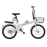 JAMCHE Faltrad, zusammenklappbare Fahrräder für Erwachsene, Faltrad mit Kohlenstoffstahlrahmen, leichtes, tragbares Fahrrad, höhenverstellbar, für Damen und Herren, Teenag