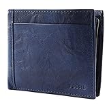 Fossil Neel Large Coin Pocket Bifold Navy