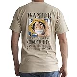ABYstyle - One Piece - T-Shirt - Wanted Luffy - Herren - Sand (S)