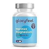 Magnesium Marine - Hochwertiges Magnesium rein und elementar aus Meersalz - Aus Magnesiumoxid - Zusätzlich angereichert mit Vitamin B6-100% vegan & sorgfältig laborgeprü