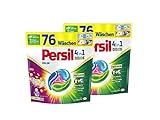 Persil 4in1 Color DISCS 152 WL (2 x 76 Waschladungen), Waschmittel mit Tiefenrein Technologie, Colorwaschmittel für reine Wäsche und hygienische Frische für die M