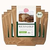 Bio Keto Lower Carb Brot Backmischung - Eiweiß-Brot-Alternative vegan kohlenhydratarmes Proteinbrot auch für Brotbackautomat Bake with Love (6er Pack)