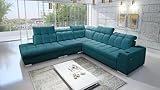 IM SOFA Polsterecke Wohnzimmer Couch L- Form Ecksofa mit Schlaffunktion Pagani IX Links/rechts Farbe wählbar TOP Q