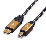 ROLINE GOLD USB 2.0 Kabel, Typ A-B, 3