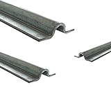 SCHARTEC Schiebetor Laufschiene Boden für U-Nut Rollen in verschiedenen Größen Bodenlaufschiene Schiene outdoor außen Profil Tor Hoftor Einfahrtstor (R8U (16 mm)/ 1 m lang)
