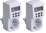 Meister Zeitschaltuhr digital, 1800 W - Sommer- & Winterzeit - 10 konfigurierbare Programme - Mit Countdown-Funktion & Zufallsgenerator/Timer für die Steckdose/Timer mit Zufallsschaltung / 7474110