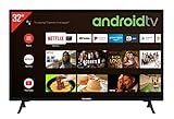 Telefunken XH32AJ600 32 Zoll Fernseher/Android (HD ready, Triple-Tuner, Smart TV, LCD/LED, Bluetooth, WLAN, Google Play Store, Netflix, uvm) [2021], Schw