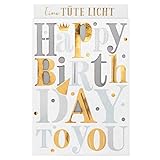 Sheepworld, Gruss und Co - 47271 - Licht Tüte, Geburtstag, Happy Birthday to You, Papier, schwerentflammbar, mit Teelicht, 10,5cm x 15cm x 7