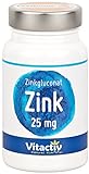 VITACTIV Zink 25 mg - Der 'Powerstoff' für Immunsystem, Haare, Nägel, Haut* - hochdosiert - beste Bioverfügbarkeit - 100 Tabletten mit organischem Zink (für bis zu 100 Tage)