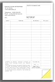 Personalisierte Rechnung selbstdurchschreibend mit farbigem Durchschlag, mit Netto- und Bruttobetrag, MwSt. uvm.n weiß/gelb, 50 Blatt X 100
