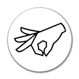 Huuraa Aufkleber Reingeguckt Hand Sticker Größe 10cm mit witzigem Motiv Geschenk Idee für Freunde und F