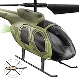 VATOS 2.4G Ferngesteuerter Hubschrauber: Camouflage Militär RC Flugzeuge mit Gyro | 3 Kanäle positioniert Höhe Indoor RC Helicopter Spielzeug Geschenke für Jungen Jugendliche Erw