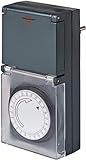 Brennenstuhl Zeitschaltuhr MZ 44, mechanische Timer-Steckdose (Tages-Zeitschaltuhr, IP44 geschützt, mit erhöhtem Berührungsschutz & Schutzabdeckung) g