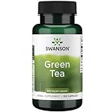 Swanson Green Tea (grüner Tee), 500mg, 100 Kapseln, hochdosiert, Laborgeprüft, Sojafrei, Glutenfrei, Ohne Gentechnik