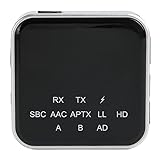 Bluetooth Sender & Empfänger 5.2, AptX Adaptive HD Adapter, Dual Modus, Niedrige Verzögerung Sound mit 3,5 Mm AUX-Kupplung für Fernseher/PC und Stereo Heimsy