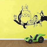 Mein Nachbar Totoro Wandaufkleber Cartoon Kinder Mädchen Jungen Zimmer Dekoration Kindergarten Klassenzimmer Exquisite Wandbilder Vinyl Abnehmbare Aufkleber 42X57 C