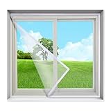 Windows Screen Durable Polyester Reusable Lichtdurchlässigkeit Atmungsaktiv für Fenster und Terrasse Bildschirme,170x190cm,Weiß
