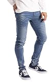 BlauerHafen Herren Slim Fit Jeanshose Stretch Designer Hose Super Flex Denim Pants (34W / 34L, Hellblau)