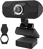PIPRE PC-Webcam mit Mikrofon 1080P FHD, Plug-and-Play-USB-Webcam mit Datenschutzabdeckung, geeignet für Desktop- und Laptop-Meetings, Konferenzen, Zoom, Skype, Facetime, Windows, Linux und M