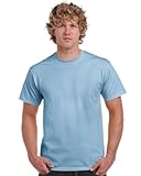 Gildan Herren schwerem Baumwolle T-Shirt, Blau (hellblau), XL