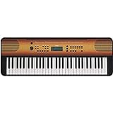 Yamaha Digital Keyboard PSR-E360MA, Ahorn – Digitales Einsteiger-Keyboard mit 61 Tasten mit Anschlagdynamik – Portable Keyboard im vielseitigen Design für jeden W