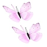 HEALEEP 2St Doppelschichtiger künstlicher Schmetterling zweiflügelige Schmetterlinge Schmetterlingsverzierungen schmetterlinge wanddeko Schmetterlinge Wandsticker aufkleber F