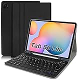 Zabatoco Samsung S6 Lite Table Hülle mit Tastatur (Deutsches QWERTZ) Abnehmbarer magnetischer BluetoothTastatur für Samsung Tab S6 Lite 10,4 Zoll (SM-P610/P615/P613/P619,2020/2022),Schw