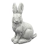 gartendekoparadies.de Massive Steinfigur Hase sitzend Kaninchen Steing