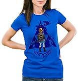 A.N.T. Breath Link Blue Damen T-Shirt Hyrule Gamer, Farbe:Blau, Größe:XL