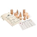 BOHS Geometrische Formen Spiel -3D-Formen Miniatur-Set - Montessori Spielzeug aus Holz - ab 3 J