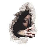 1PC Halloween-Wandaufkleber 3D schreckliche Wandaufkleberfenstertür für Halloween-Dekoration, weiblicher Geister Zypa-1499-N Wall Aufkleb