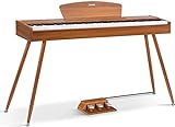 Donner DDP-80 E-Piano 88 Tasten Gewichtet Klavier, Hammermechanik II, Home Digital-Pianos Volle Größe Keyboard mit Ständer, Dreifach-pedal, USB-MIDI und Kopfhö