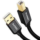 SUCESO Druckerkabel USB 2M Scanner Kabel 2.0 USB A auf USB B Drucker Kabel Typ B USB B Kabel Scannerkabel Printer Cable kompatibel mit HP, Canon, Dell, Epson, Lexmark, Xerox, Brother, Samsung usw
