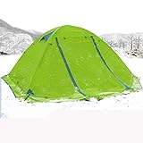 HOUKAI Winterzelt mit Schneeschloss! 2-3Persons Aluminium Pole Doppelschicht 2Türen winddicht Big Regen Proof Professional Camping Zelt (Color : C)