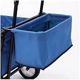 TMXKOOK Faltbarer Bollerwagen Folding Hecktasche Outdoor-Einkauf Camping Hand drcken Tragbarer Trolley Warenkorb Zub