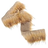 Tofficu Webpelzstoff haarry poter hairsluv bartgel hausdeko Kostümzubehör Fleecedecke Cool Gnomenbart zotteliger Pelzstoff Mäntel Fellschmuck für Wichtelbart kostüm pelz selber machen 80%